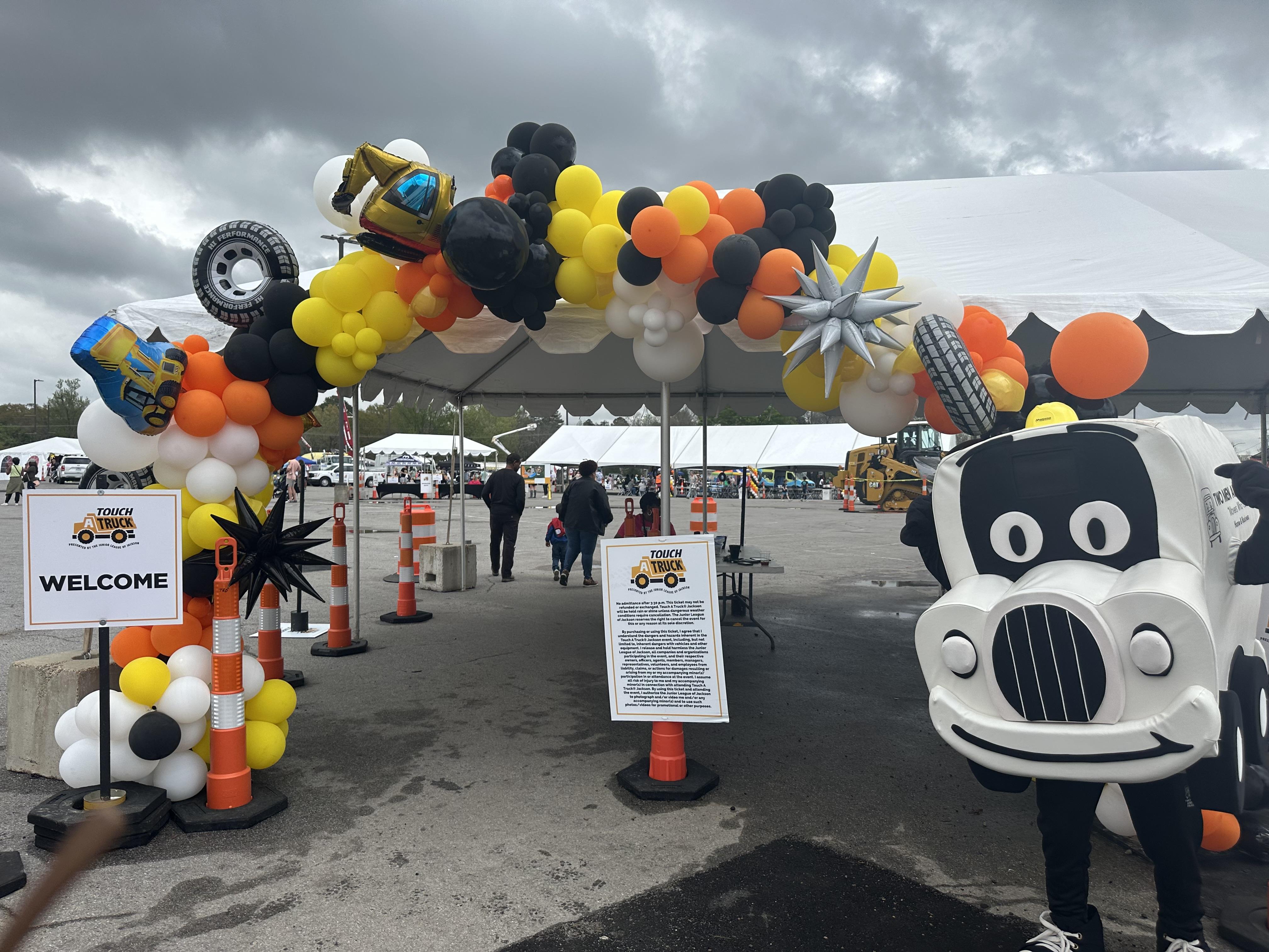 Truckie enjoying Touch A Truck event!