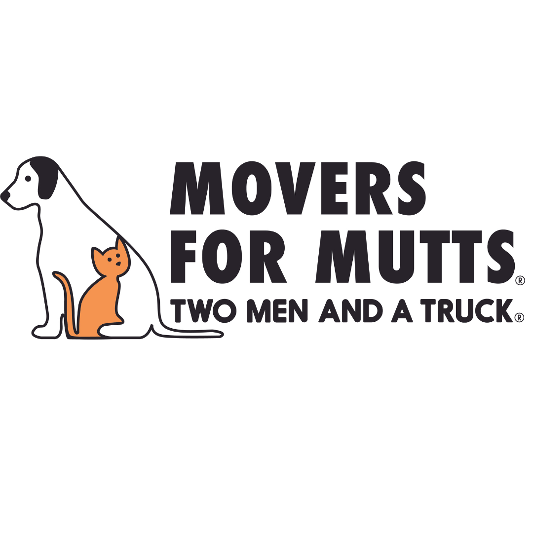 movers for mutts logo that shows a cat within a dog design