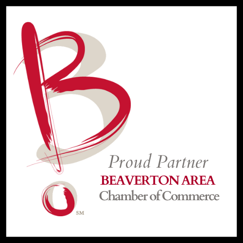 logo that reads "Proud partner, Beaverton Chamber of Commerce