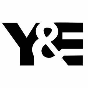 Young and Established logo. Large block letters, Y and E.