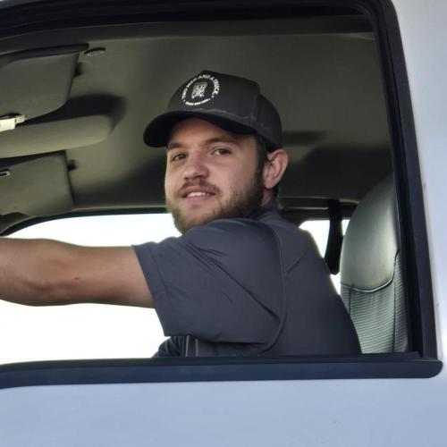 Driver in truck