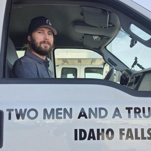Jacob in a moving truck