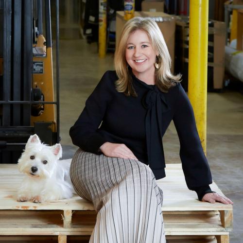 photo of franchisee with her dog