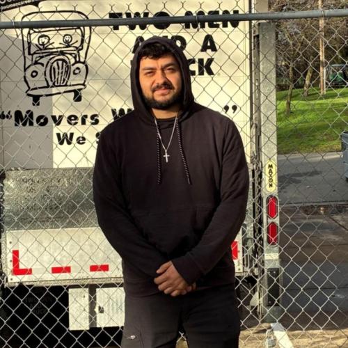 Luis - driver with two men and a truck