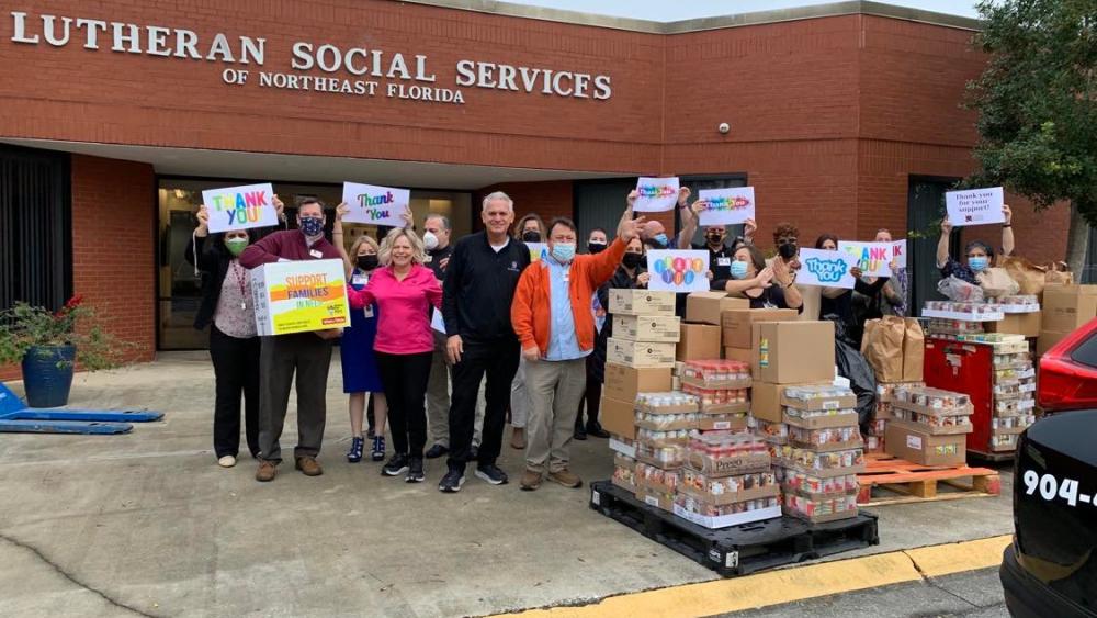 Two Men And A Truck donates food to Lutheran Social Services Through Their Movers for Meals Campaign