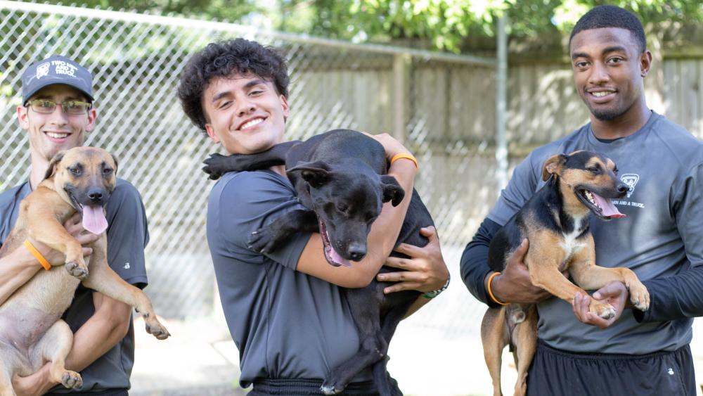 Movers For Mutts, TWO MEN AND A TRUCK Huntsville movers with A New Leash On Life adoptable dogs