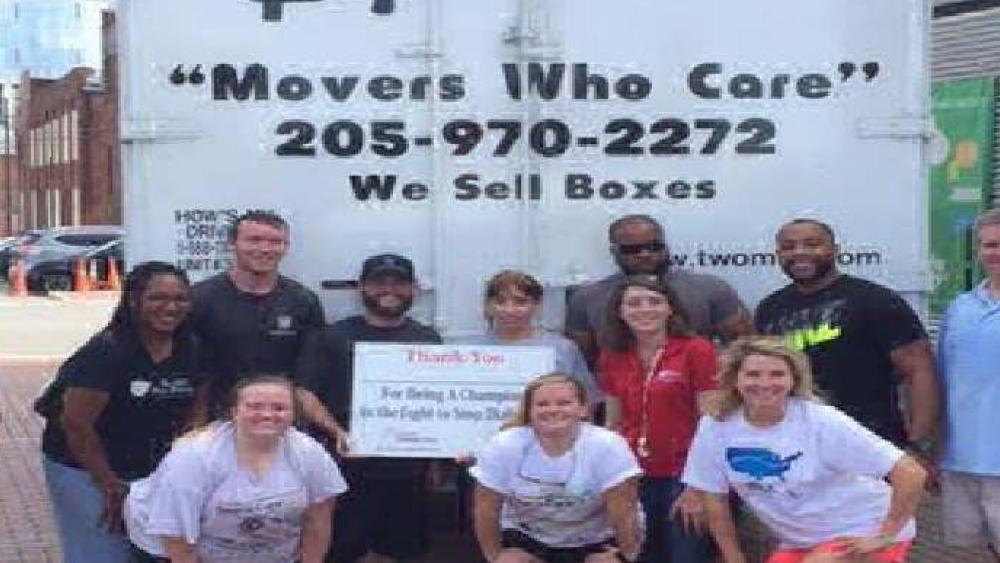 Two Men and a Truck assist with the American Diabetes Tour De Cycle event