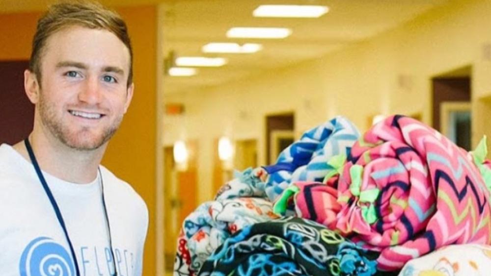 Blankets getting delivered to kids