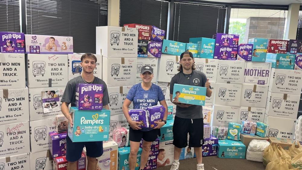 Two Men And A Truck Jacksonville Movers for Moms Collection Drive
