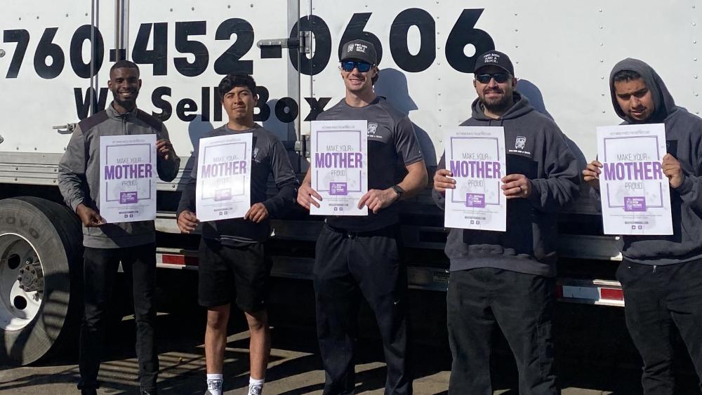 Our team dropping off the boxes