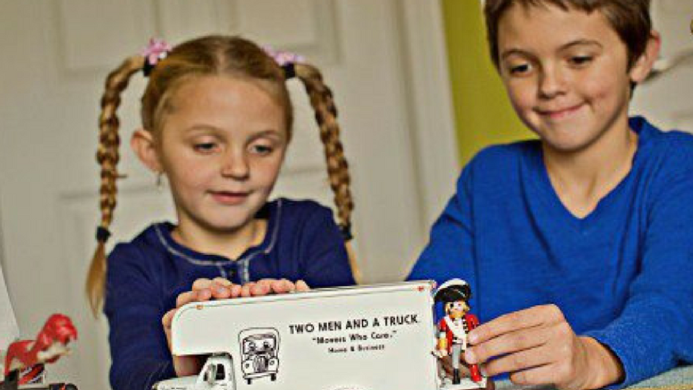 Kids Playing Moving Truck