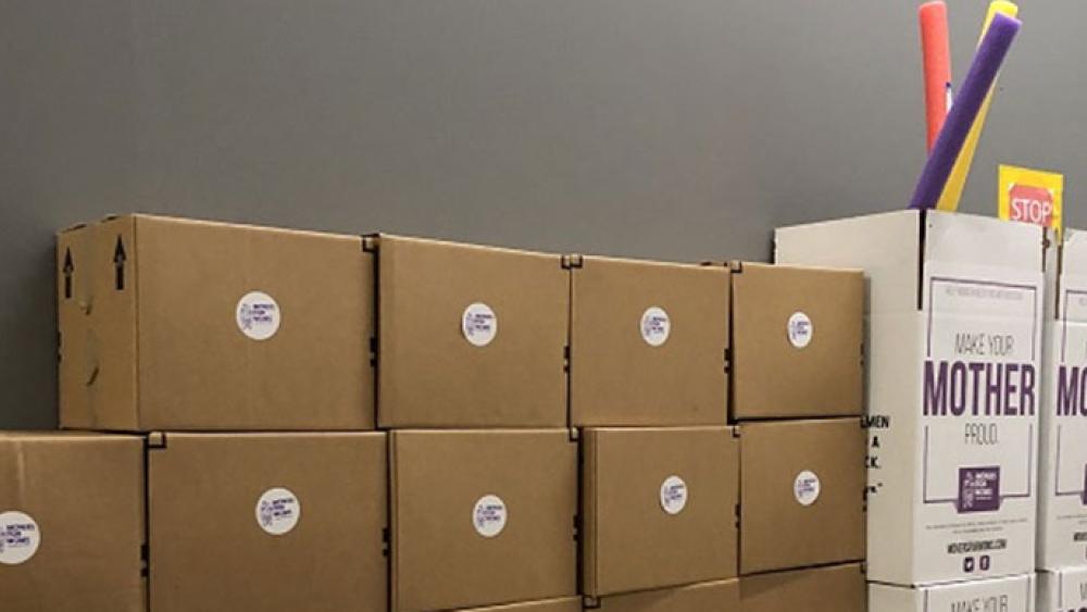 boxes of movers for moms donations in beaverton