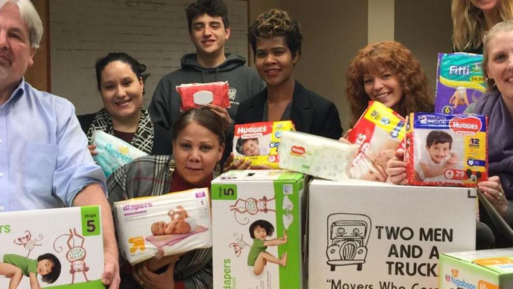 YALE Diaper Drive for New Reach. Photo of Participants