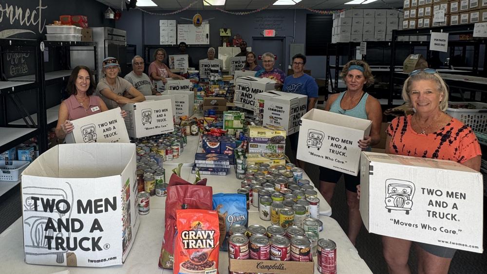 Two Men And A Truck delivers donations to Pie In The Sky