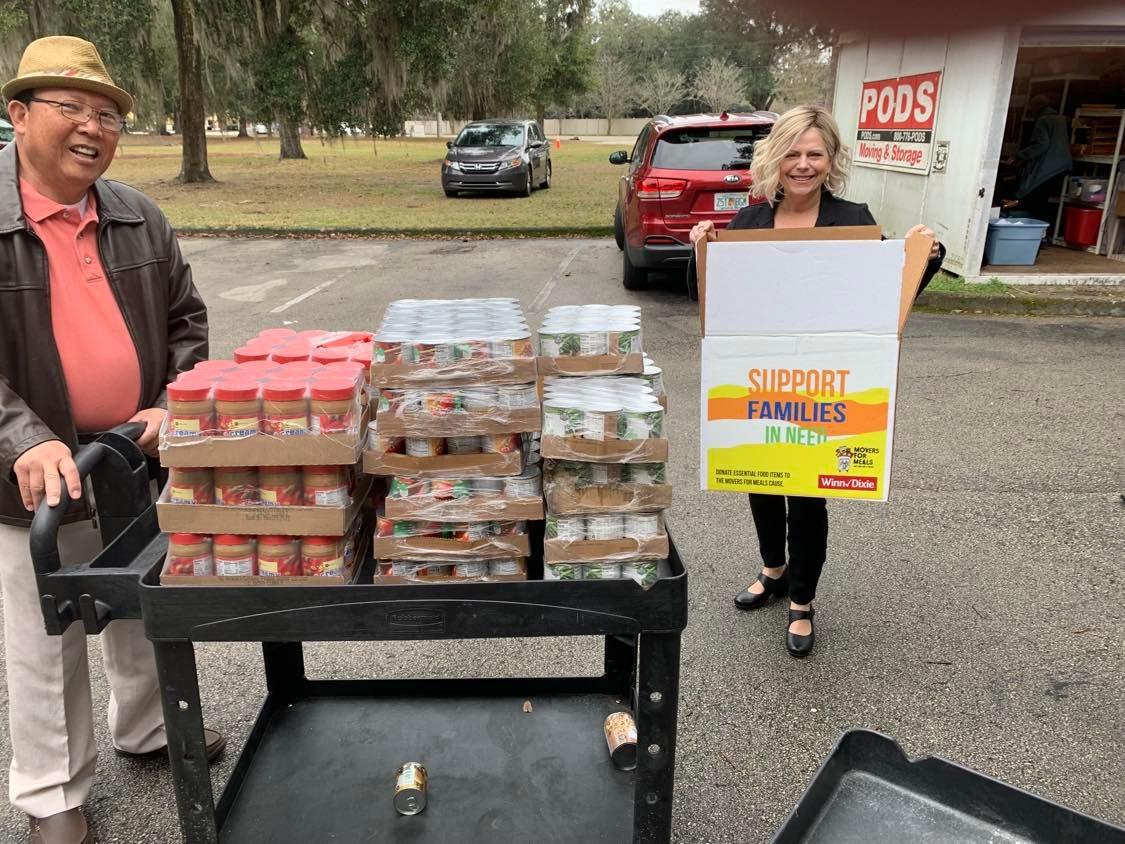Movers for Meals donates food to Mandarin Food Bank