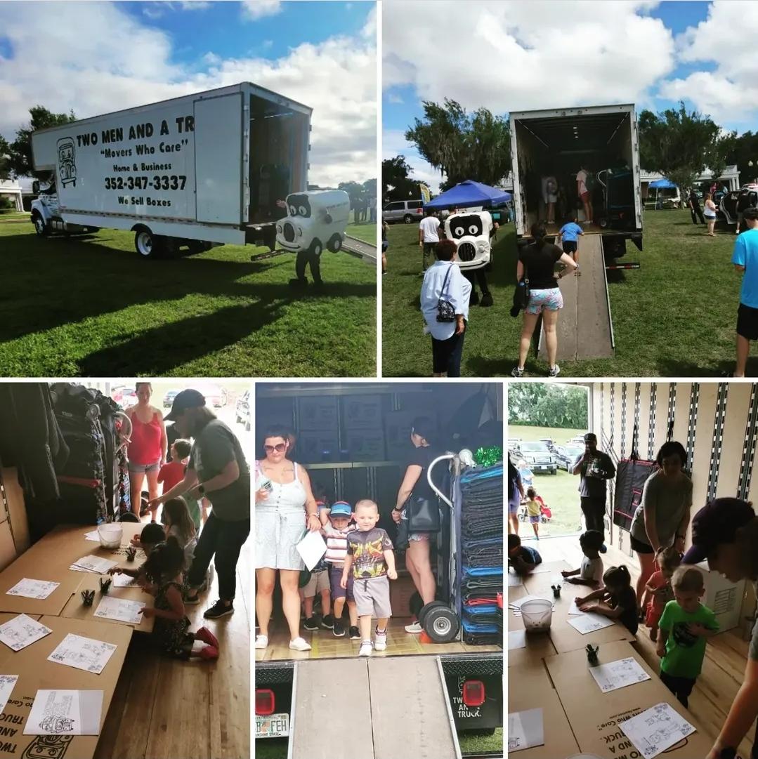 collage pictures of the Touch-a-truck event in Wildwood June 4, 2022