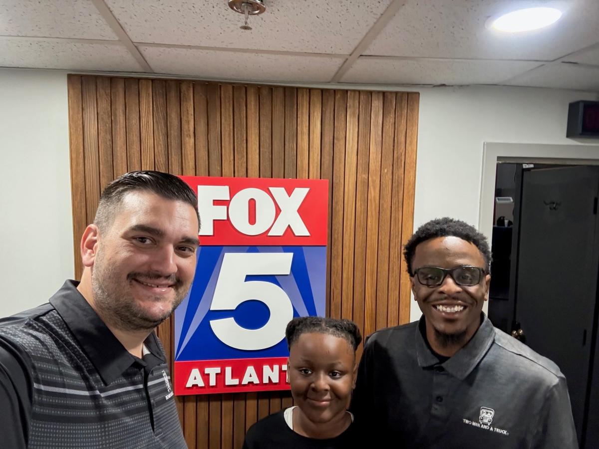Filming a news segment