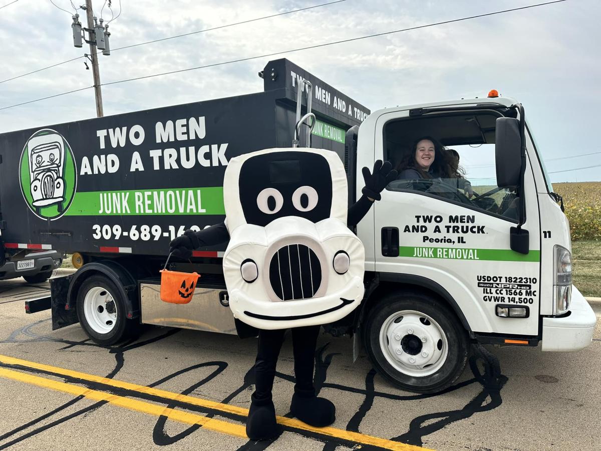 TWO MEN AND A TRUCK AT THE MORTON PUMPKIN FESTIVAL PARADE