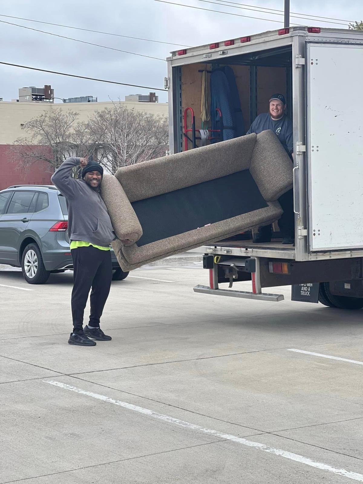 TWO MEN AND A TRUCK PICKUP DONATIONS FOR HUMILITY HOMES