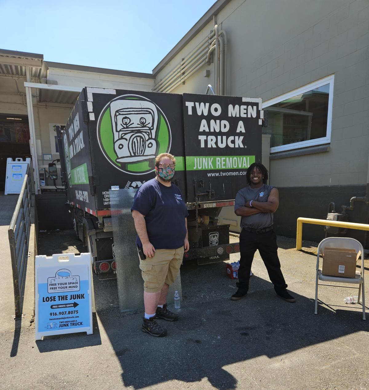 Cayden (ReStore) and Cornell (TWO MEN AND A JUNK TRUCK Sacramento)