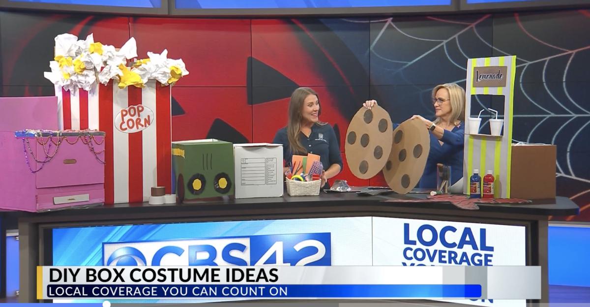 TWO MEN AND A TRUCK Birmingham on CBS with box costumes