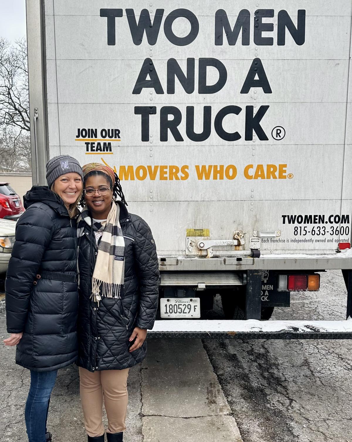 TWO MEN AND A TRUCK ROCKFORDS TRUCKLOAD OF WARMTH AND RESIDENT SUPPORT SPECIALIST YOLANDA