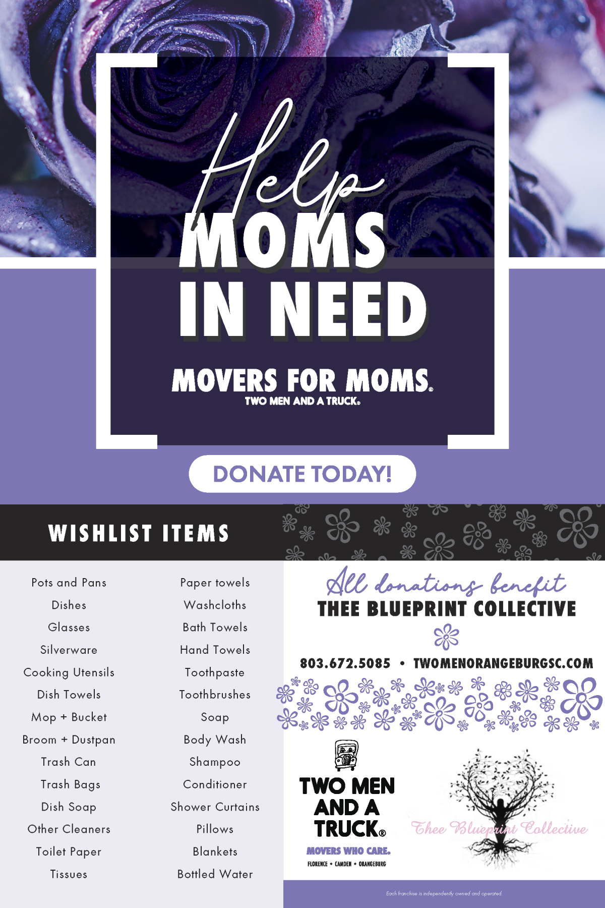 Movers for Moms Orangeburg Information
