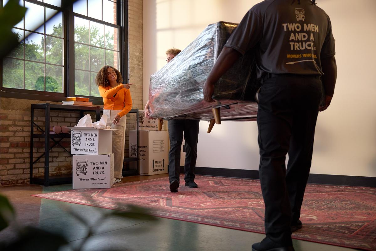 Customer with TWO MEN AND A TRUCK moving team