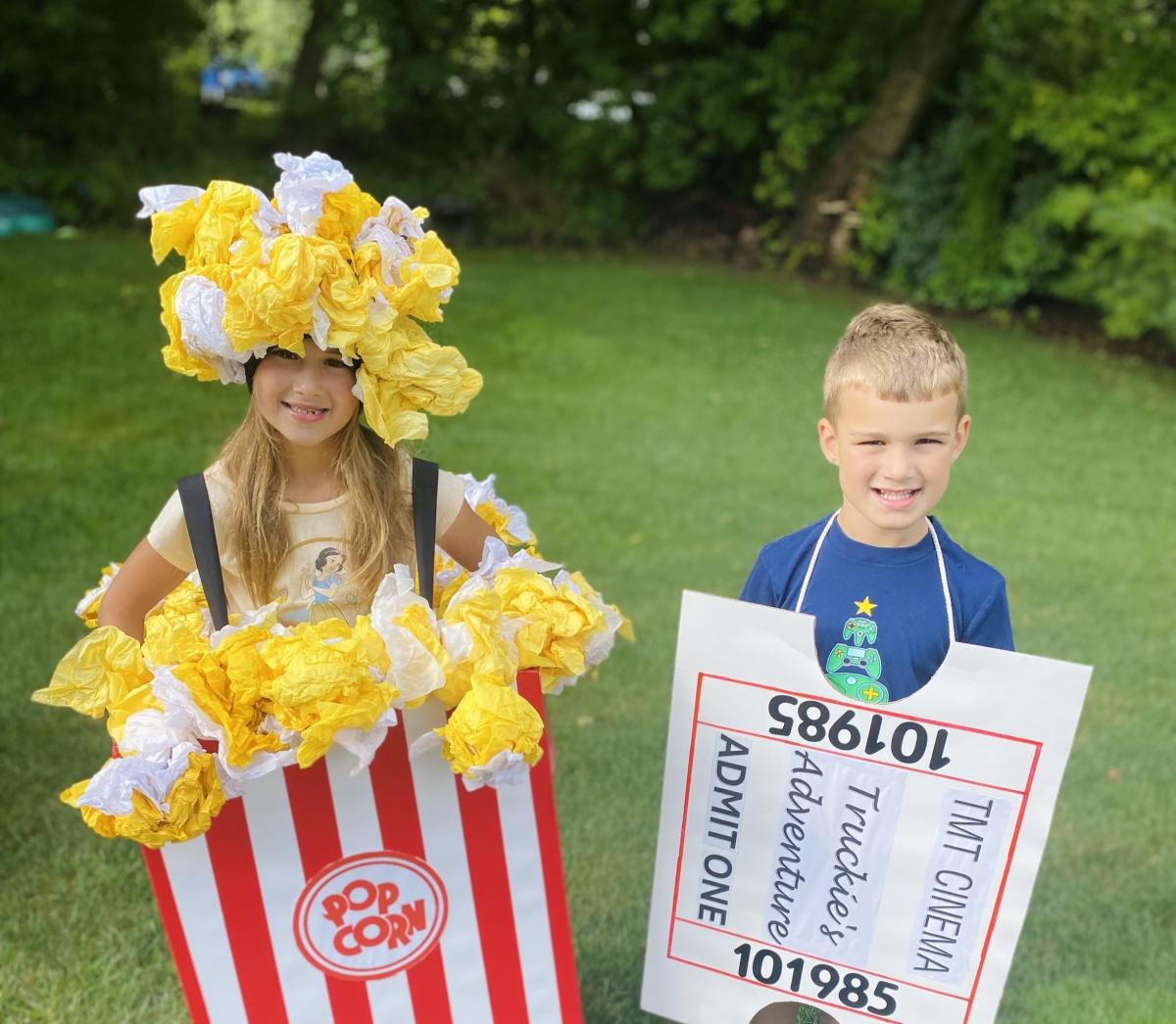 Popcorn and Movie Ticket Costume