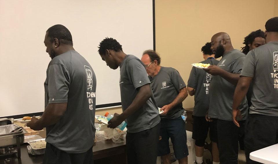 vero beach moving team enjoying a employee appreciation barbecue 