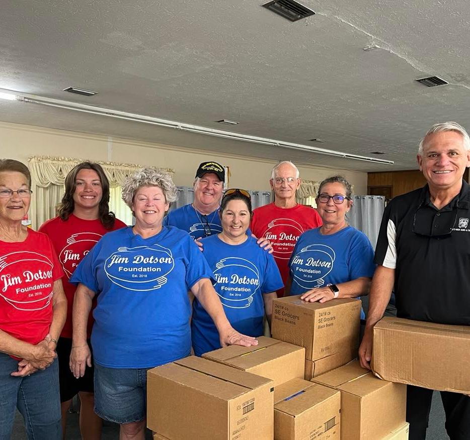 Two Men And A Truck Jacksonville donates food to the Jim Dotson Foundation