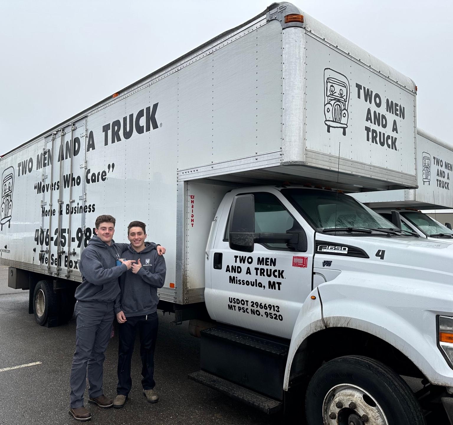 Josh and Cory  with the Truck
