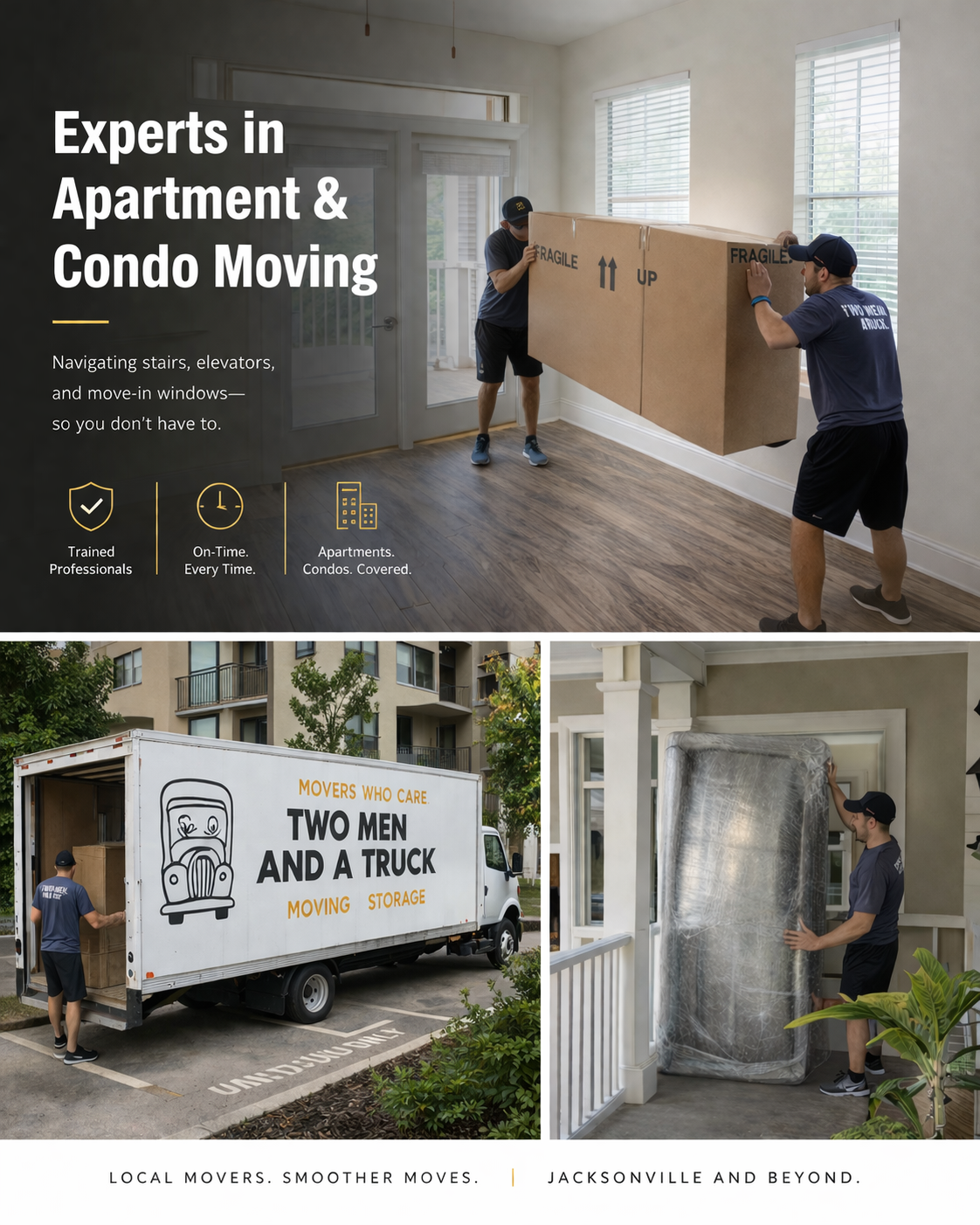 Two Men And A Truck Experts in Apartment Moves