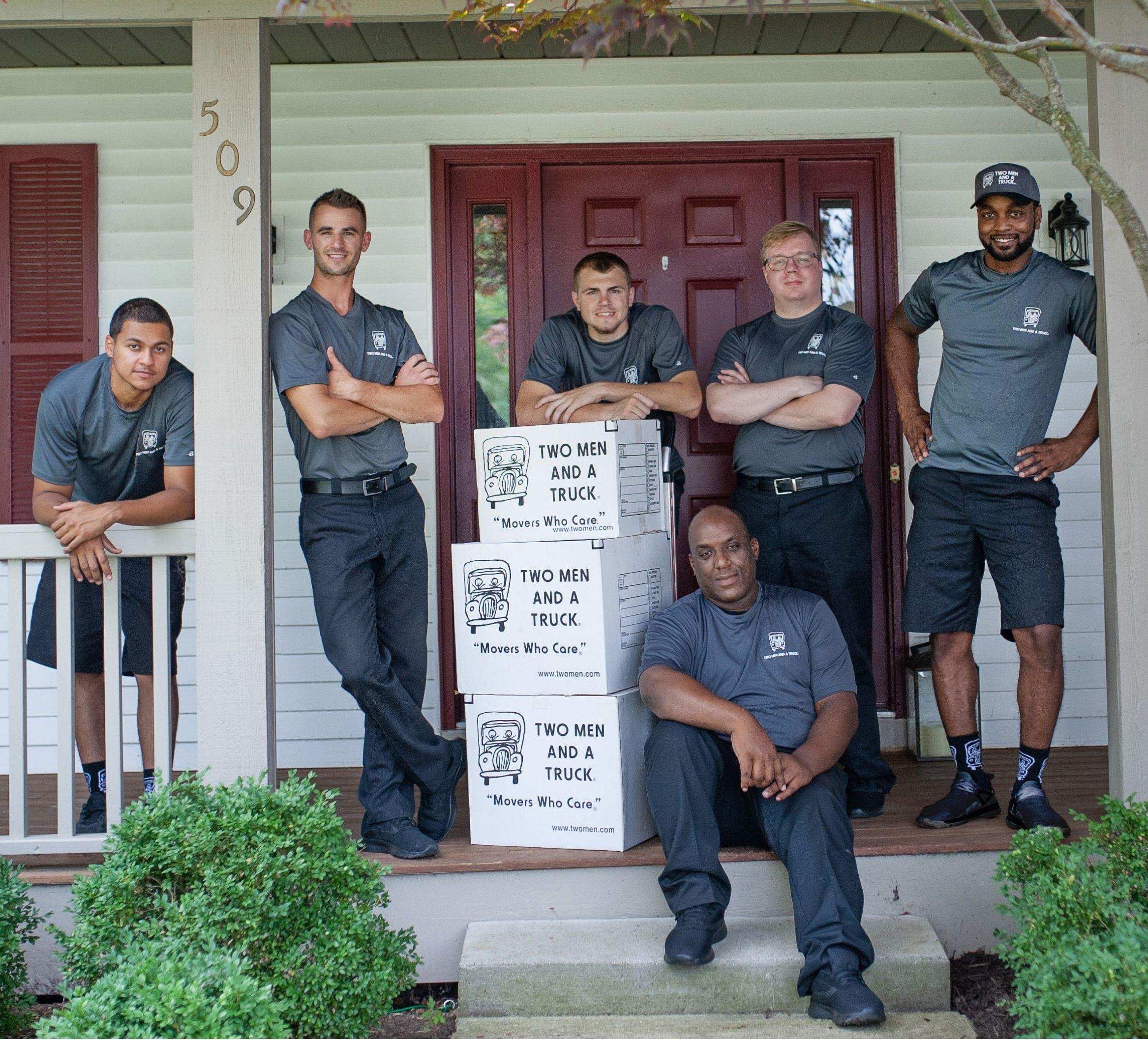 movers on porch