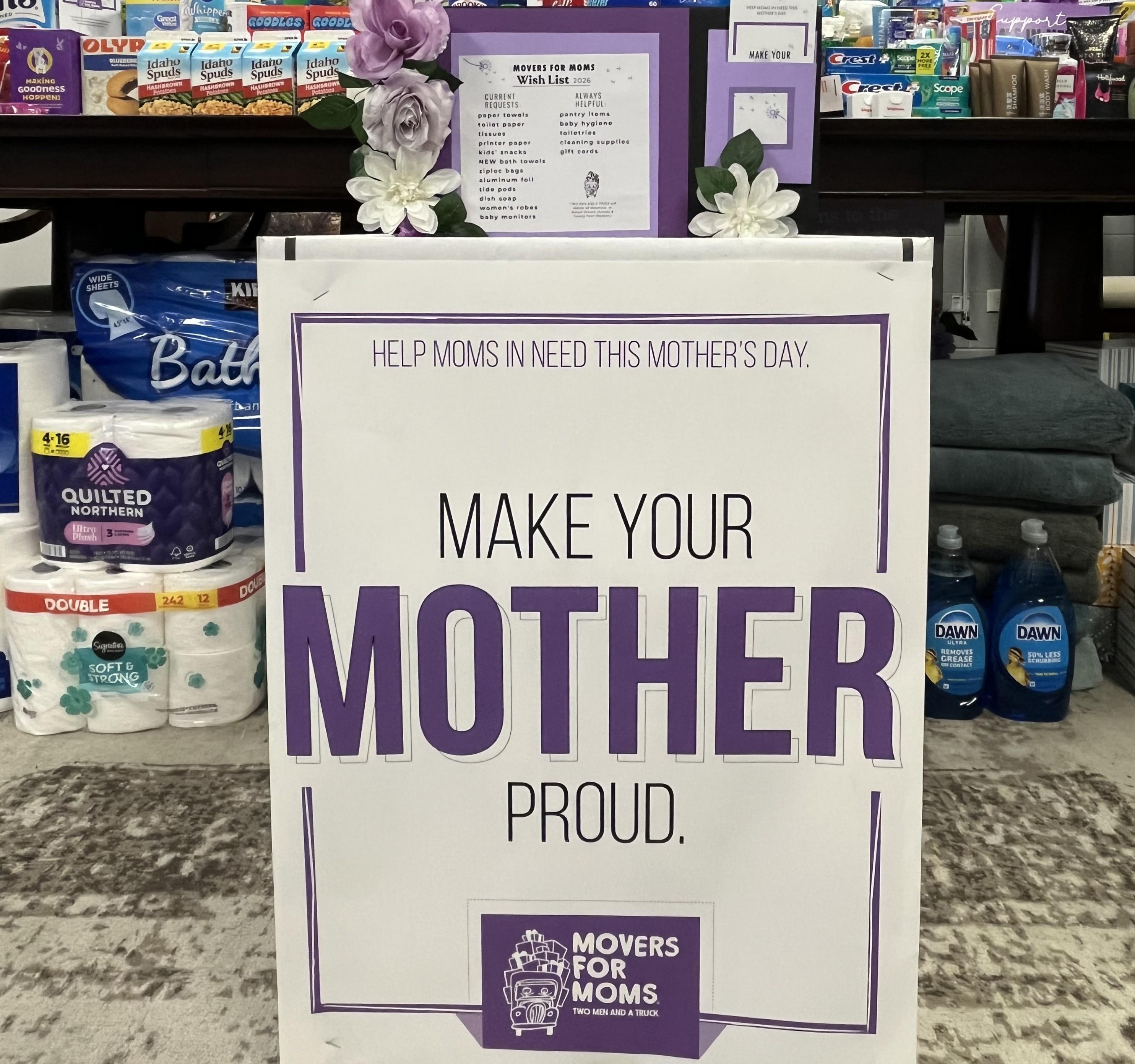 Movers for Moms donations for 2026
