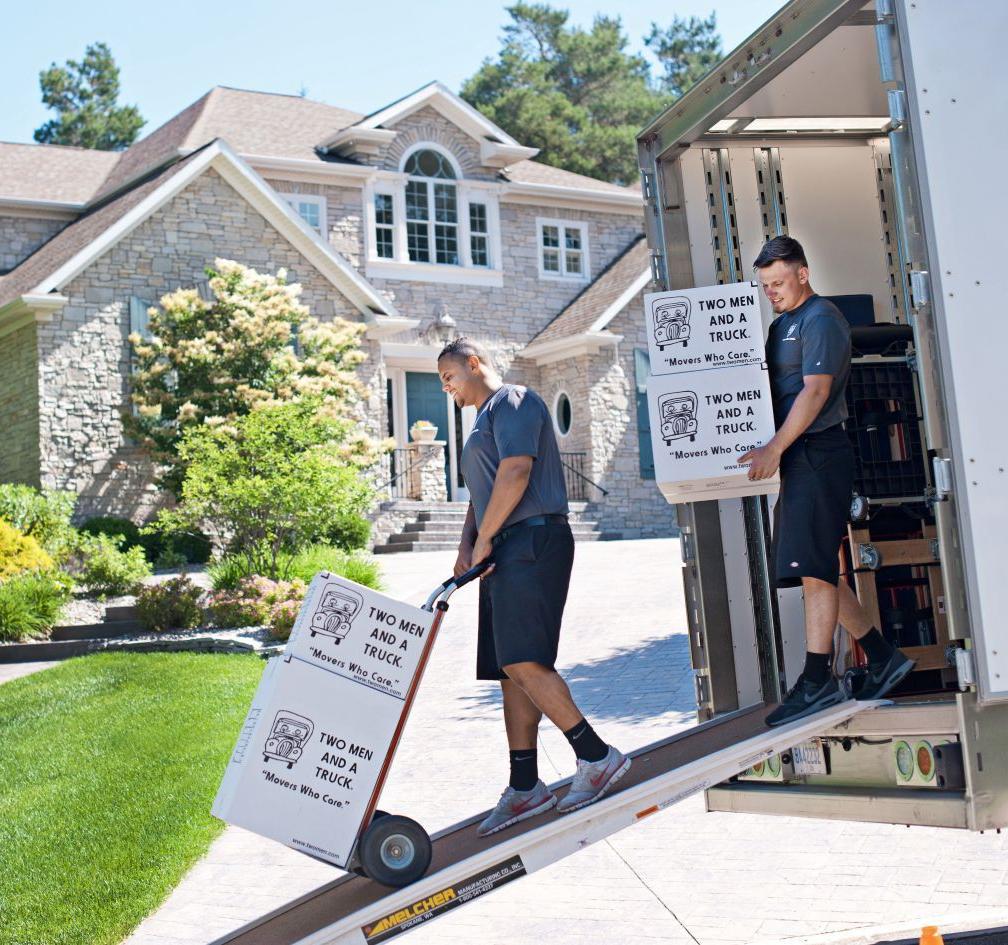 Movers with boxes