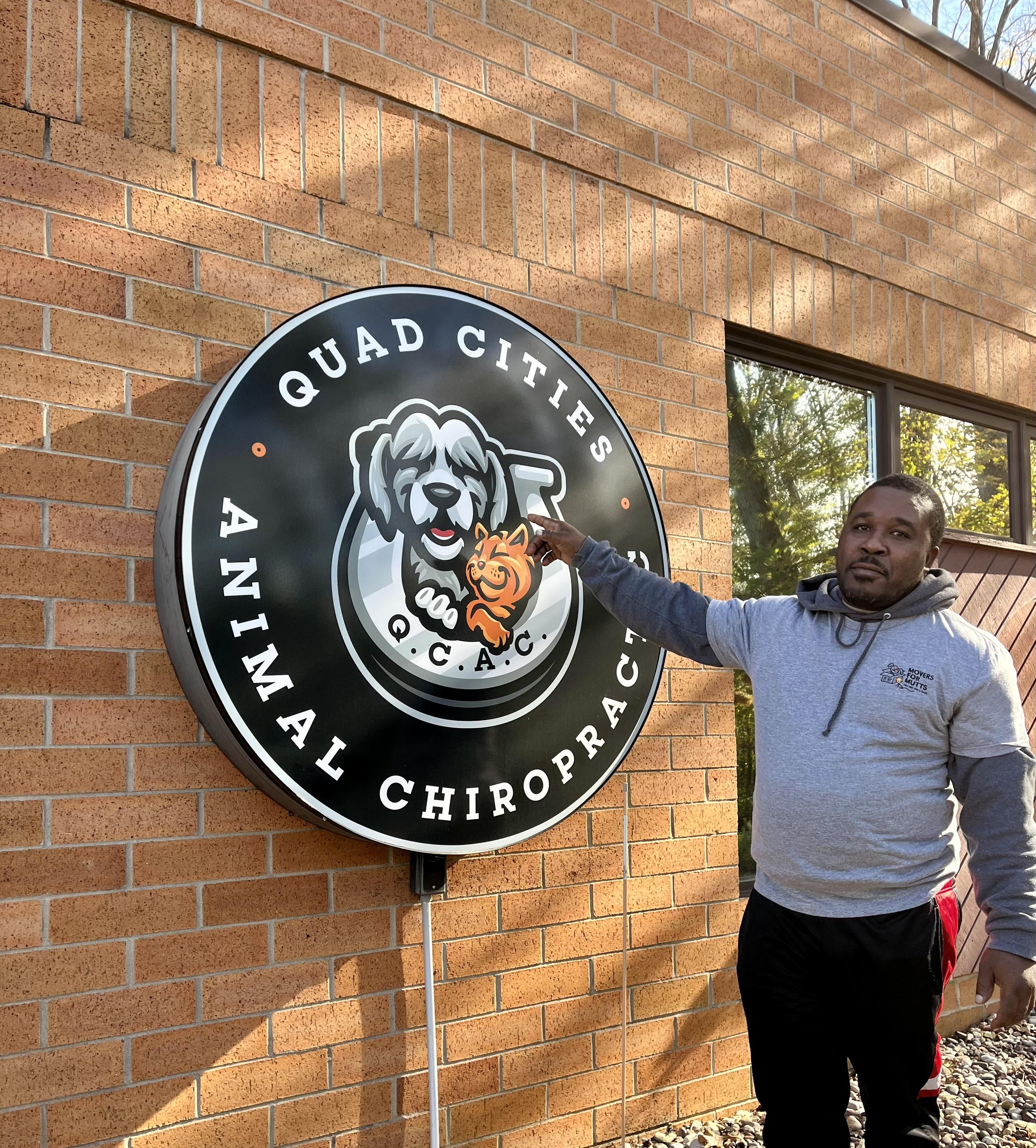 quad cities animal chiro donated items to movers for mutts campaign in the quad cities