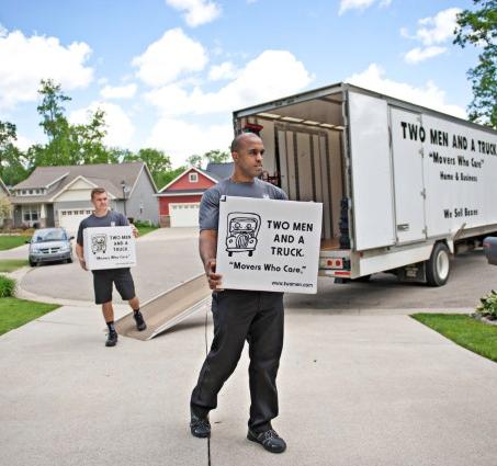 Movers with boxes