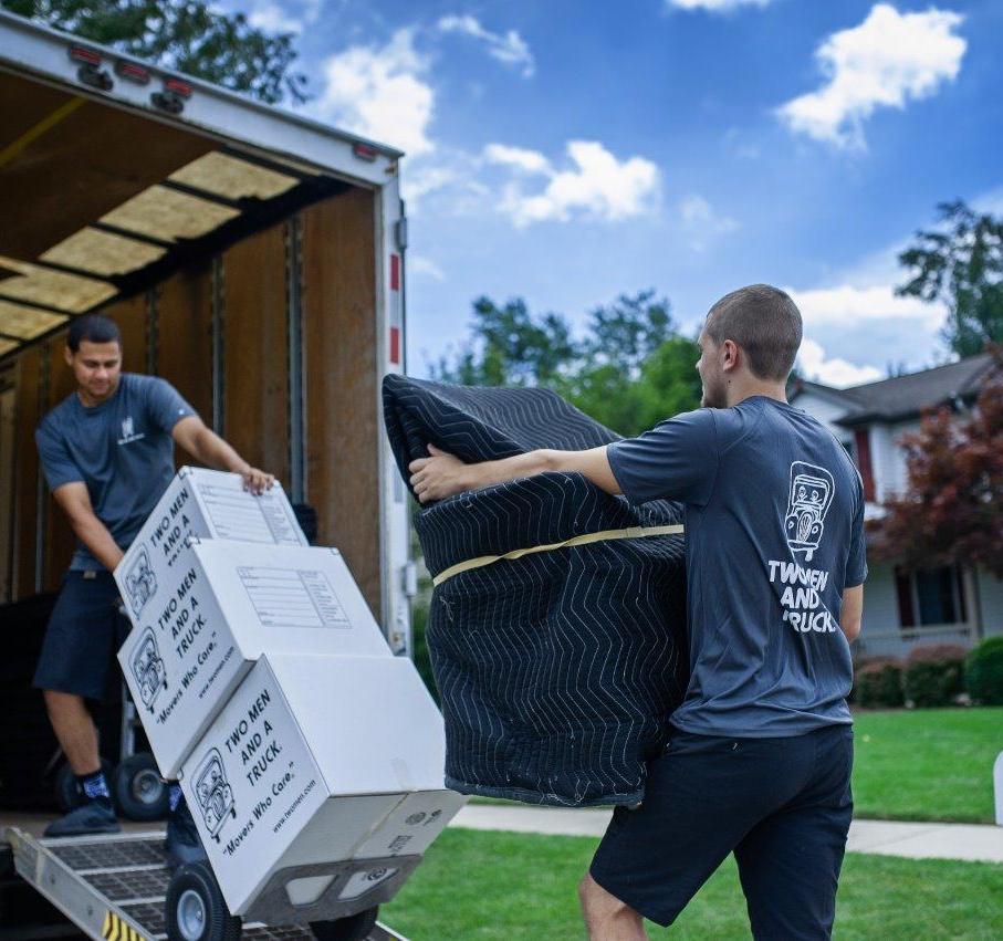 Movers loading truck