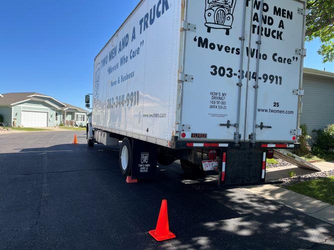 moving truck parked in a driveway
