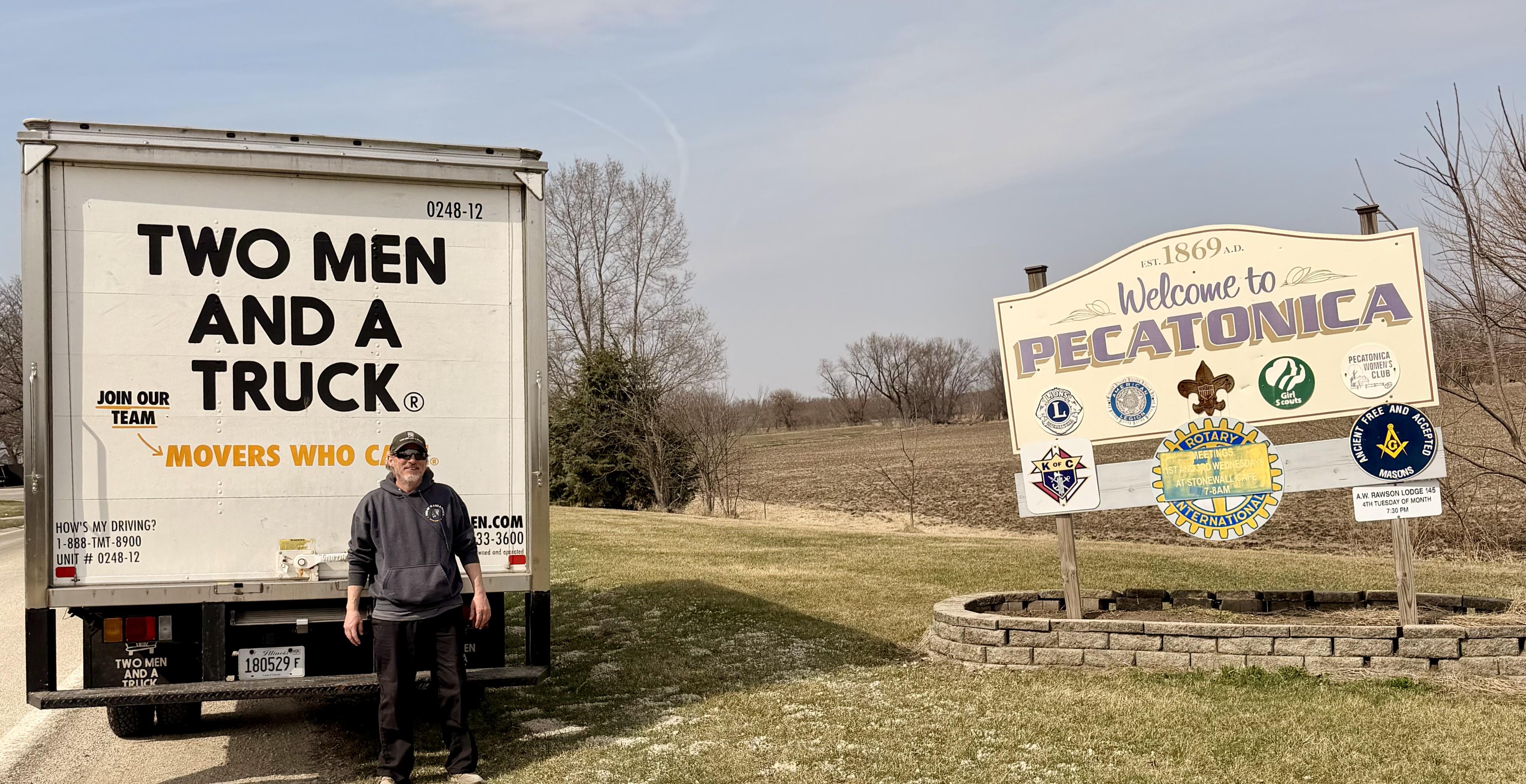 two men and a truck movers in pecatonica