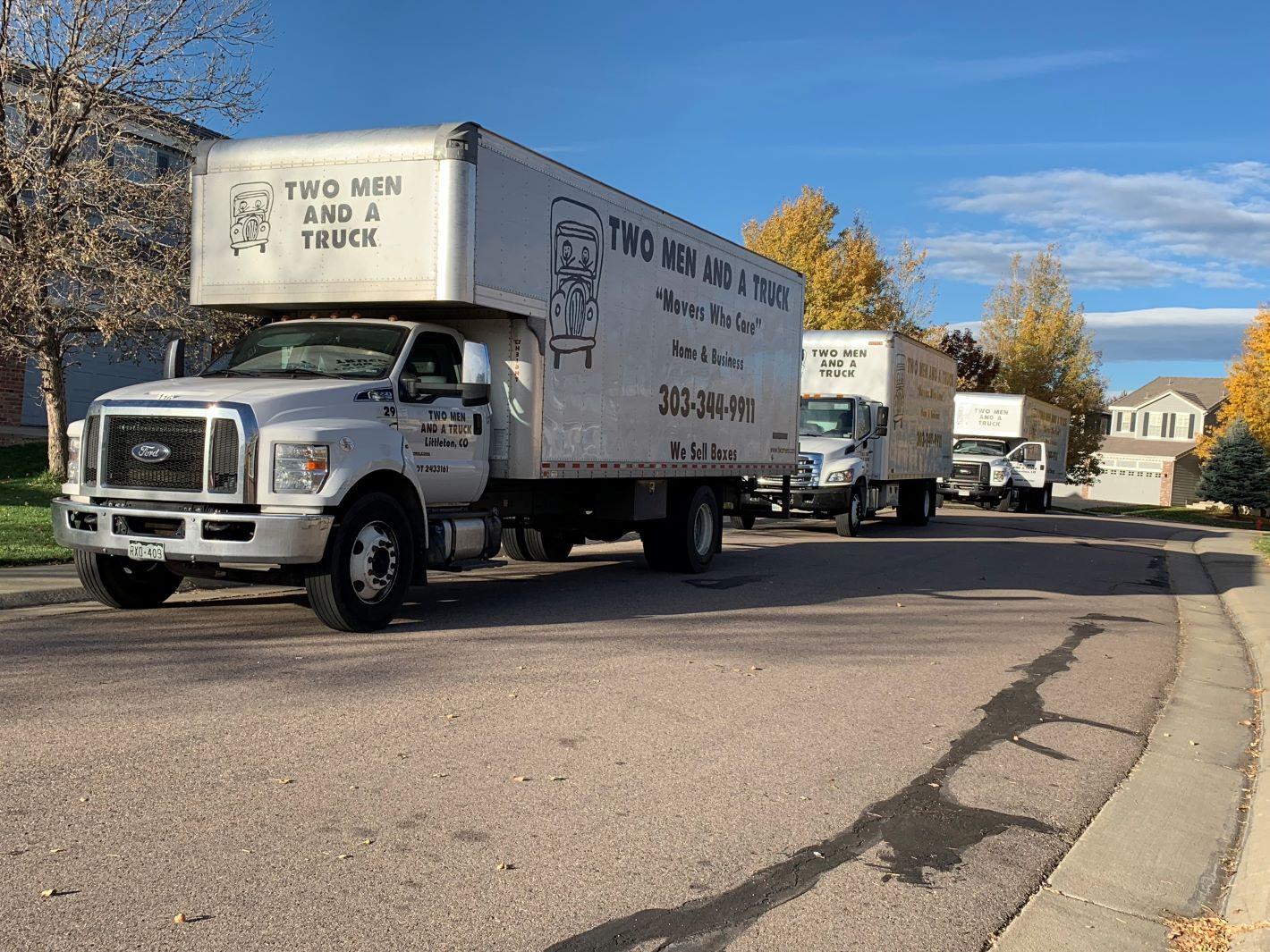 a moving truck convoy