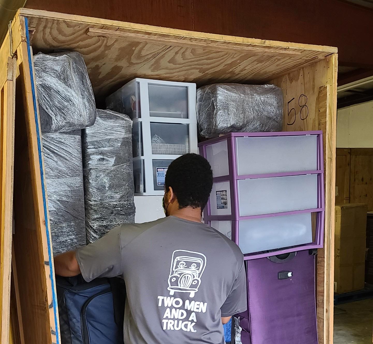 Mover filling storage container