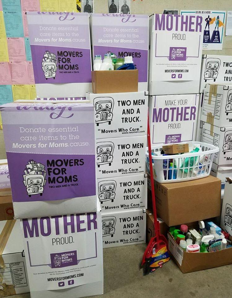 Photo of Movers for Moms donations