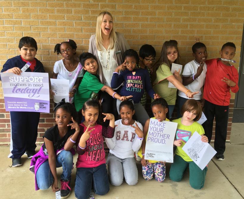 Movers for Moms picture at Ann Smith Elementary 