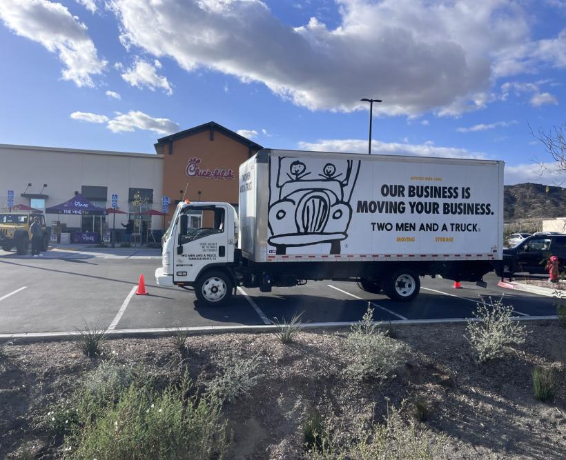 Moving Truck at Chick Fil A in Murrieta
