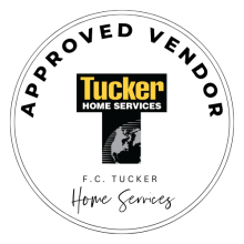White Approved Vendor badge for FC Tucker Home Services