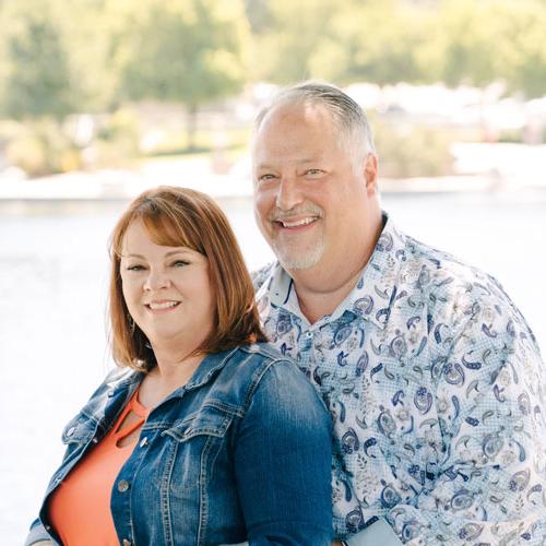 Two men and a truck Franchise Owner Tim with his wife Natali