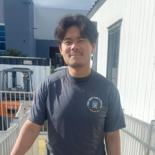 Vincent enjoys cars (and our trucks!), sports in general and going to the gym.