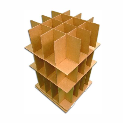a cardboard insert for dishes and glassware